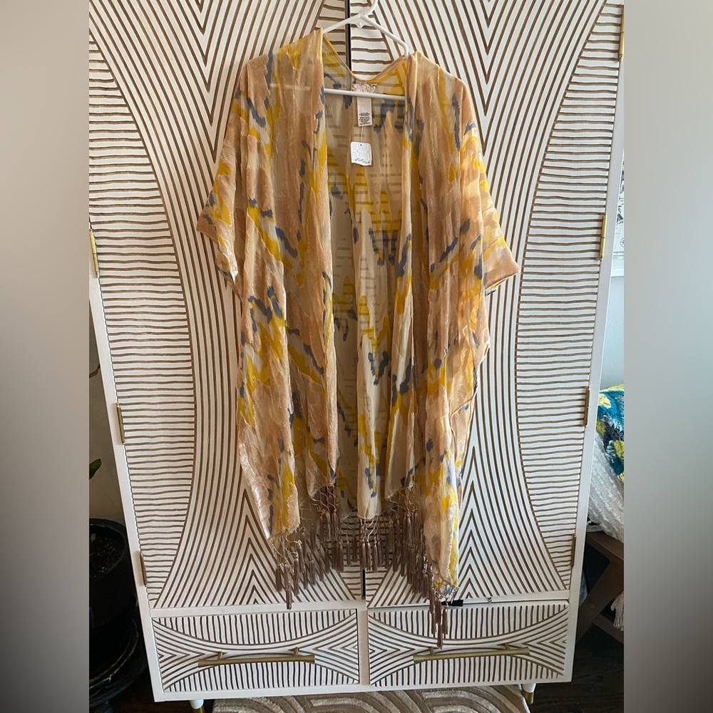 Free People Nightbird Burnout Kimono